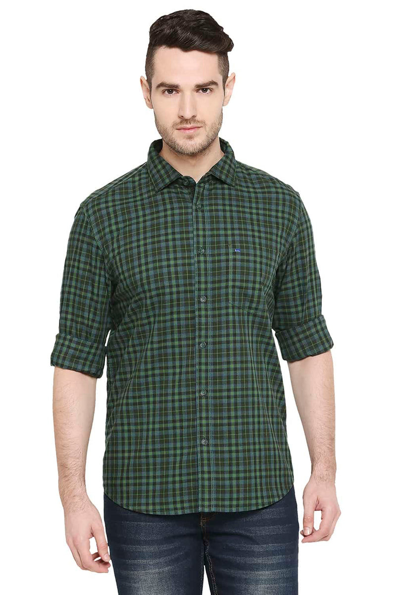 BASICS SLIM FIT CHECKS SHIRT