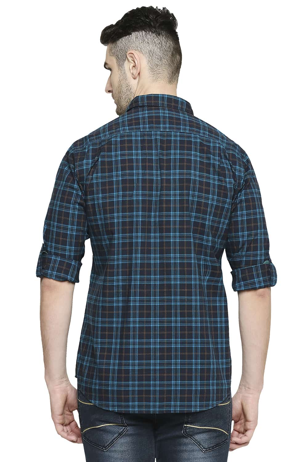 BASICS SLIM FIT CHECKS SHIRT