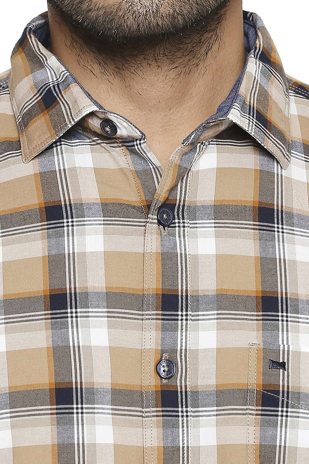 BASICS SLIM FIT CHECKS SHIRT