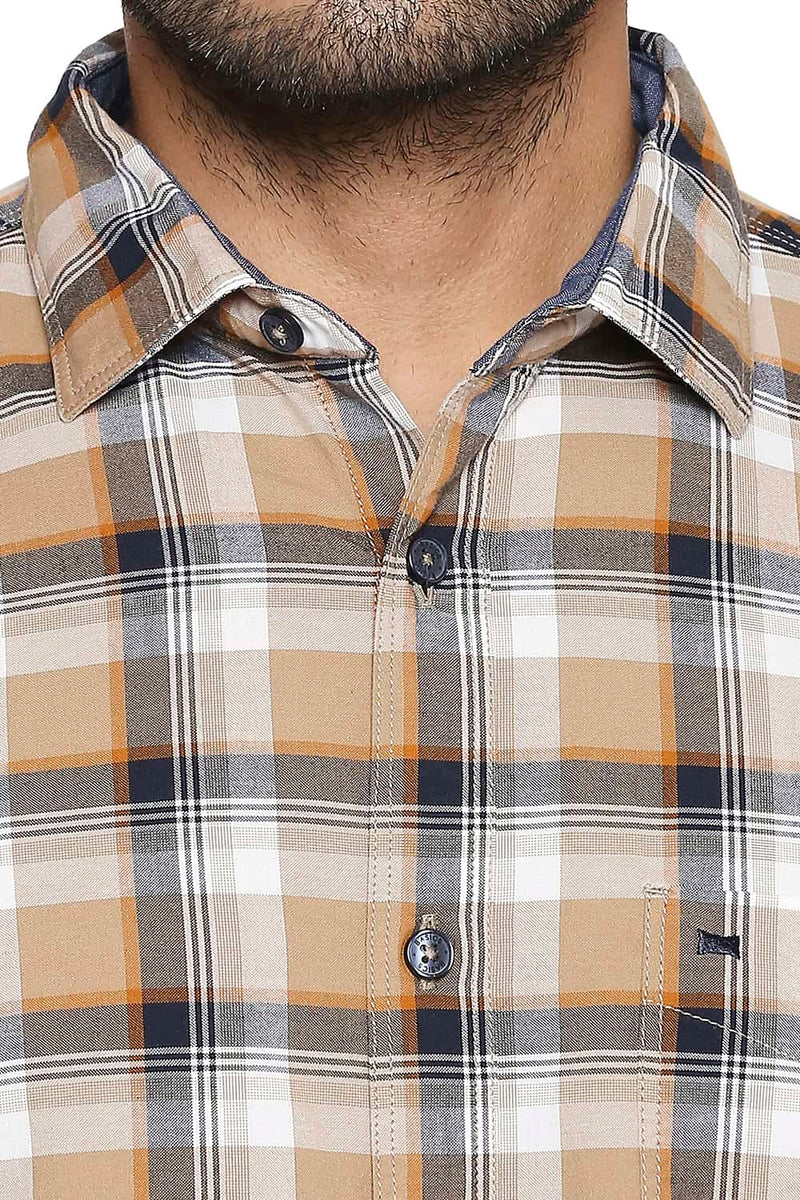 BASICS SLIM FIT CHECKS SHIRT