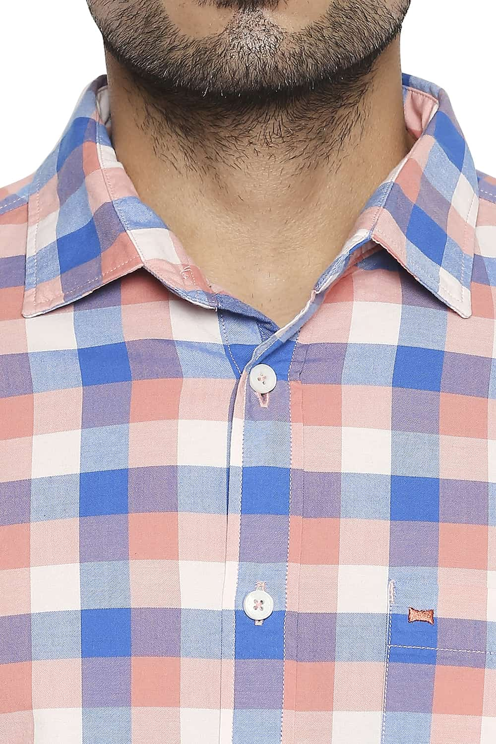 BASICS SLIM FIT CHECKS SHIRT