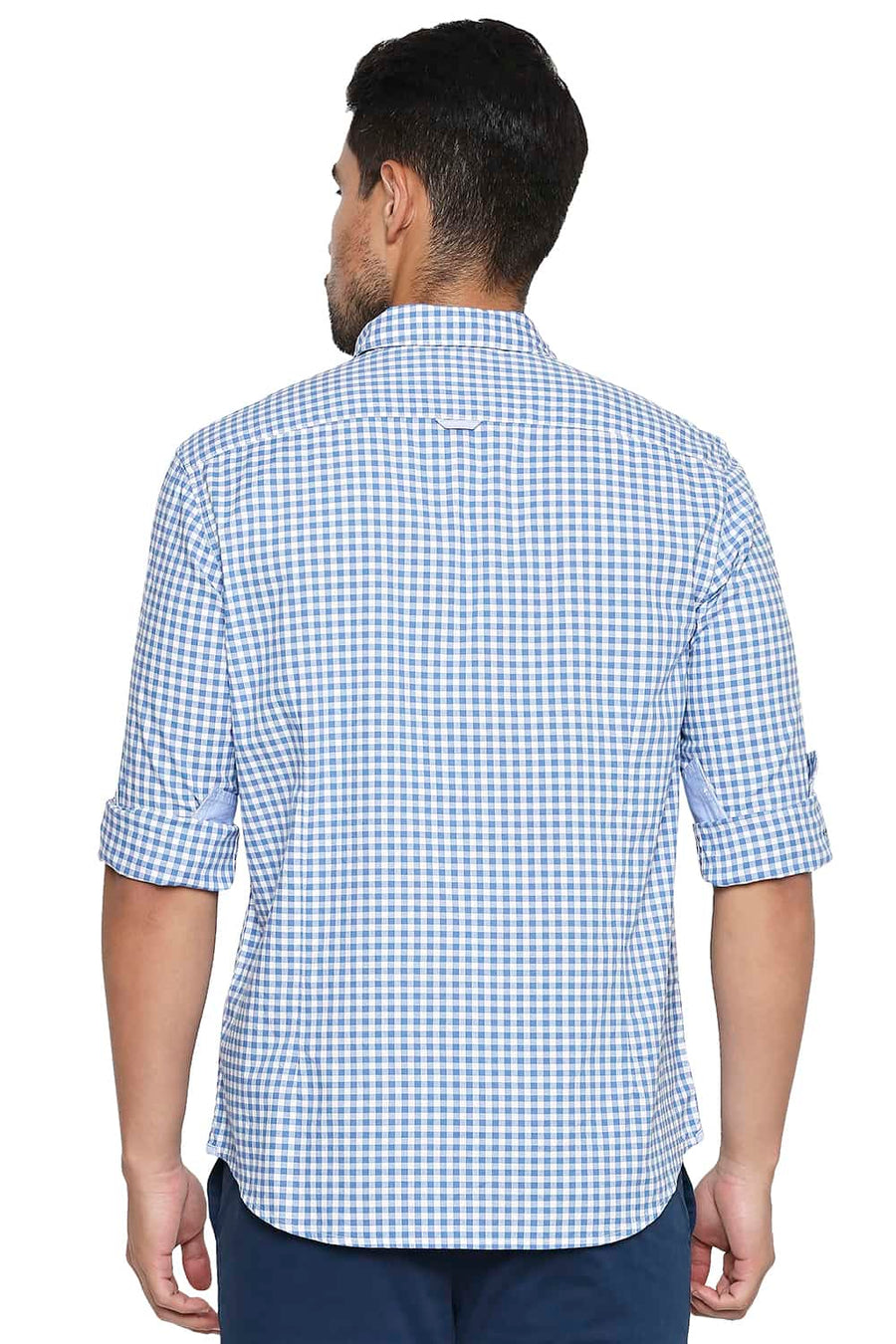 BASICS SLIM FIT RIVERSIDE BLUE CHECKS SHIRT