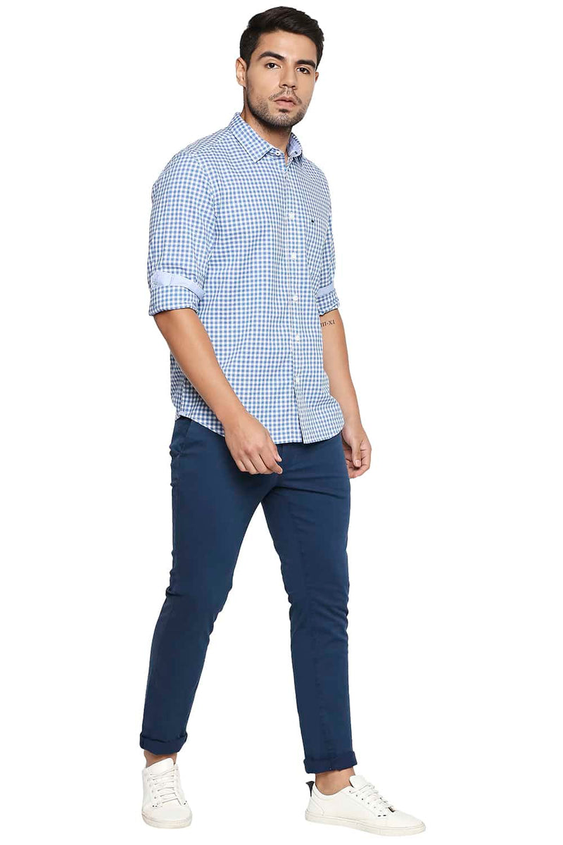 BASICS SLIM FIT CHECKS SHIRT