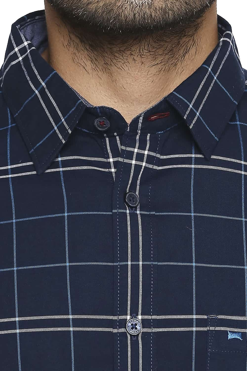 BASICS SLIM FIT CHECKS SHIRT