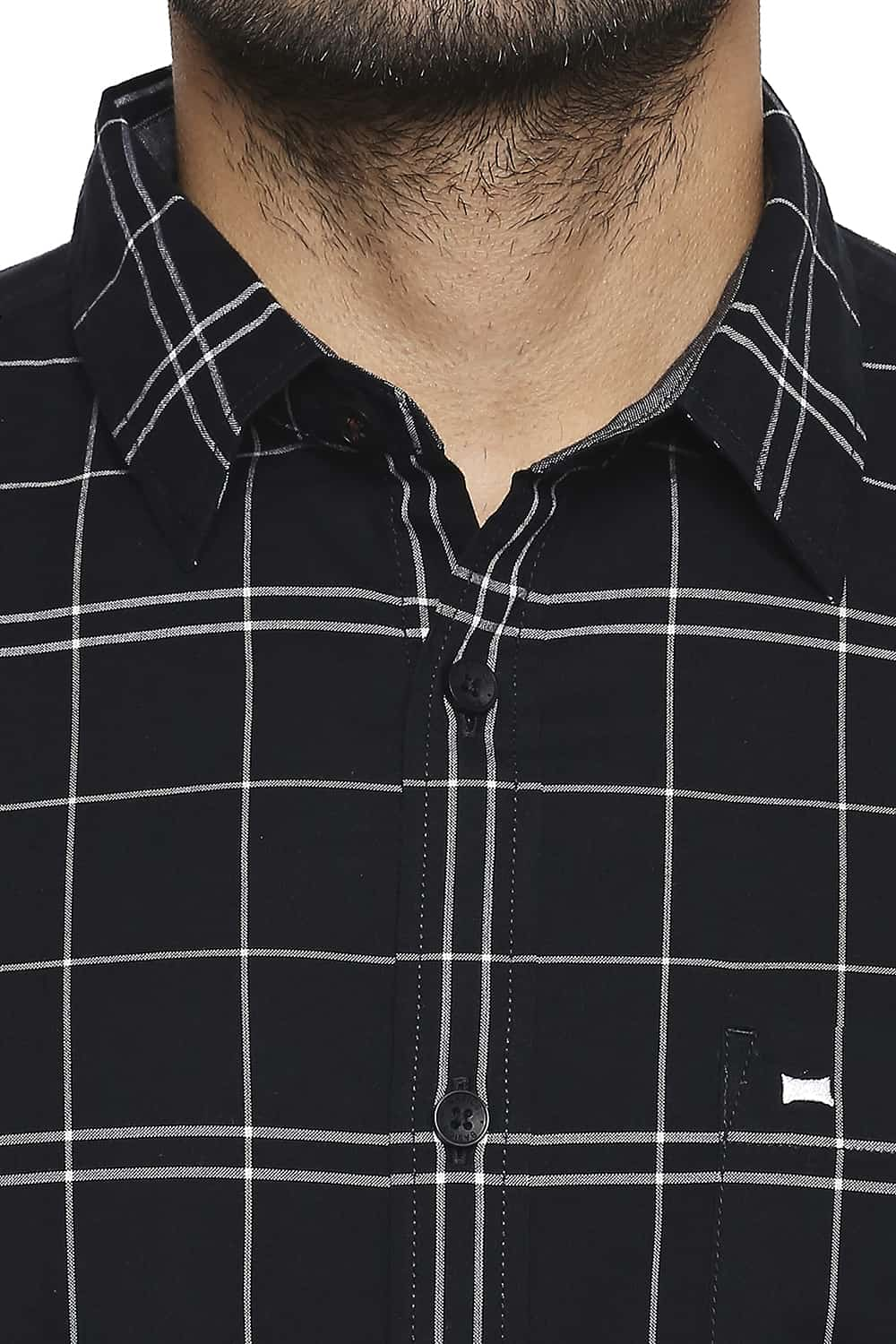 BASICS SLIM FIT CHECKS SHIRT