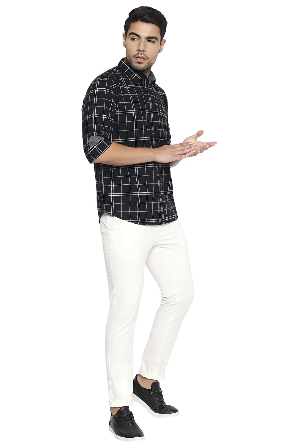 BASICS SLIM FIT CHECKS SHIRT