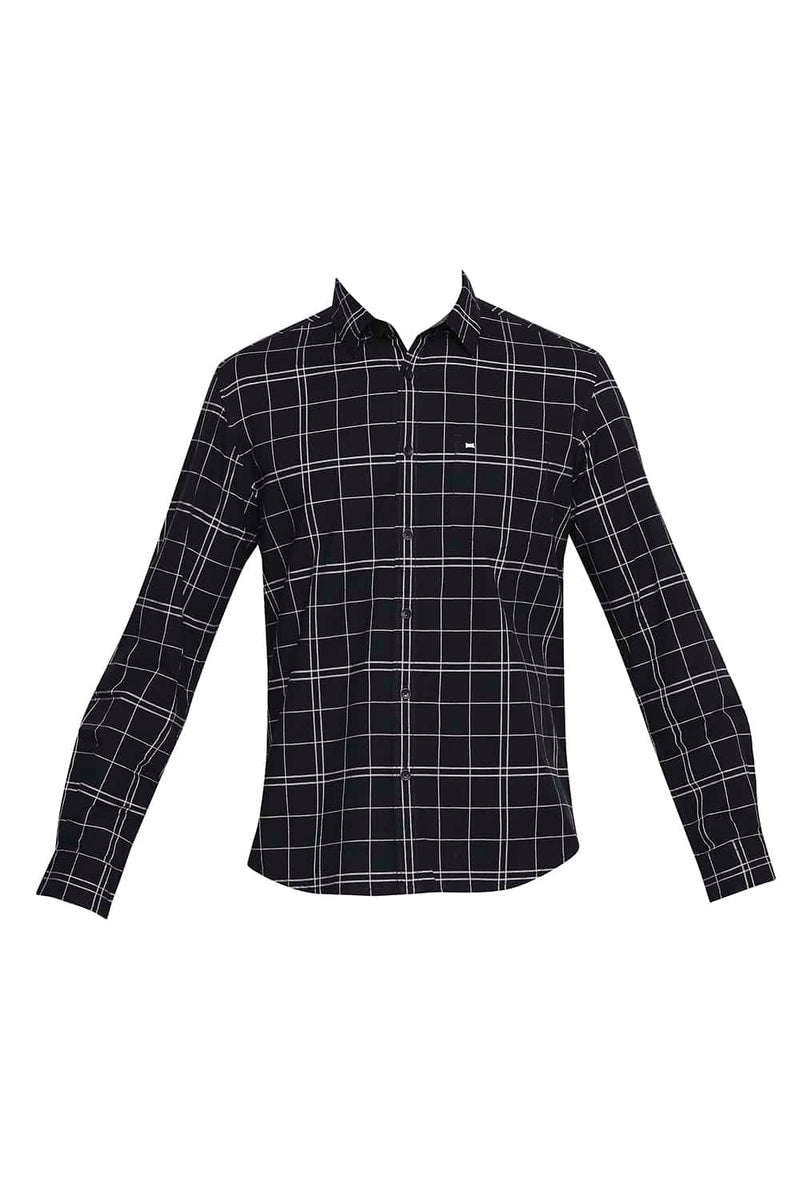 BASICS SLIM FIT CHECKS SHIRT