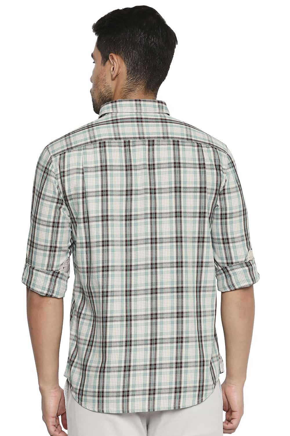 BASICS SLIM FIT CHECKS SHIRT