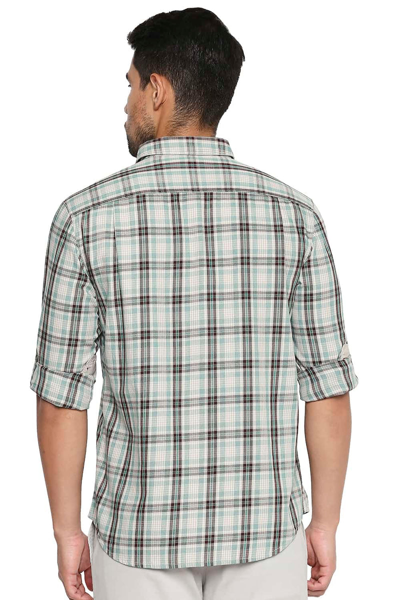 BASICS SLIM FIT CHECKS SHIRT