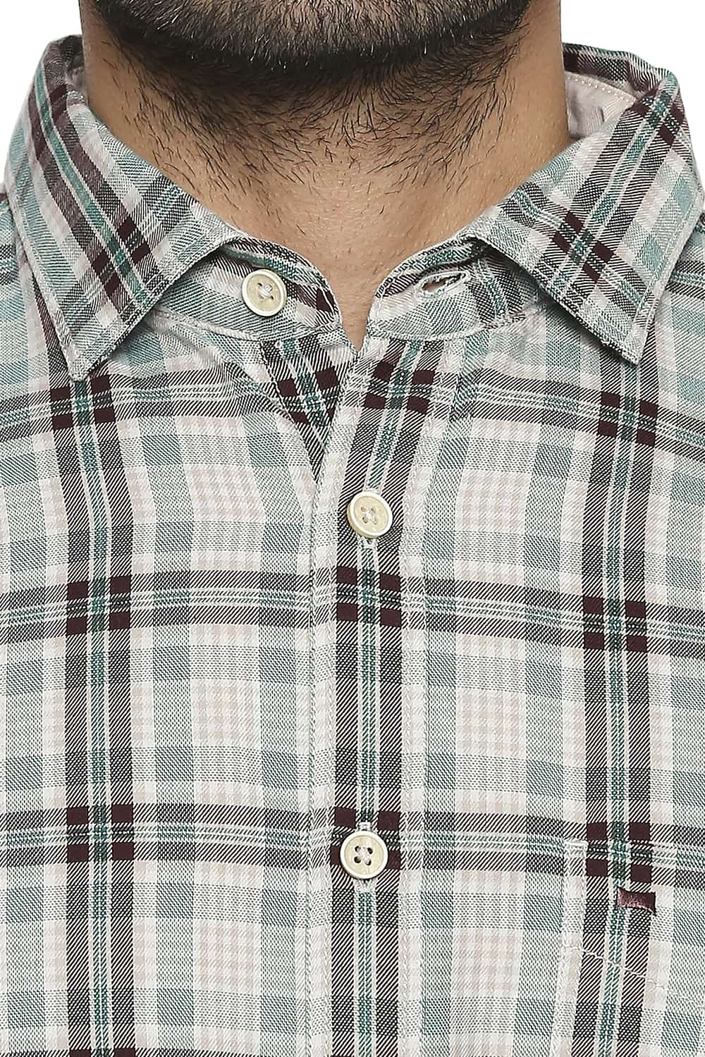 BASICS SLIM FIT CHECKS SHIRT