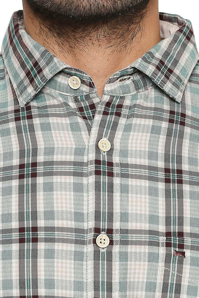 BASICS SLIM FIT CHECKS SHIRT