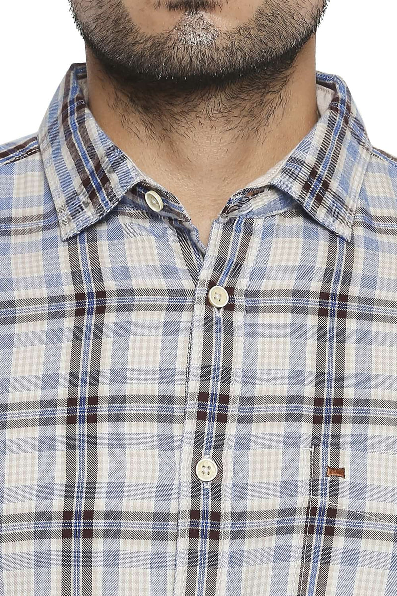 BASICS SLIM FIT CHECKS SHIRT