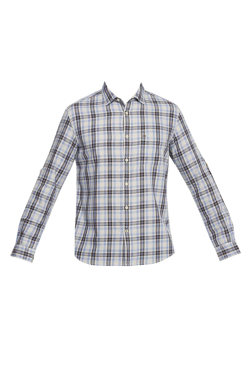 BASICS SLIM FIT CHECKS SHIRT