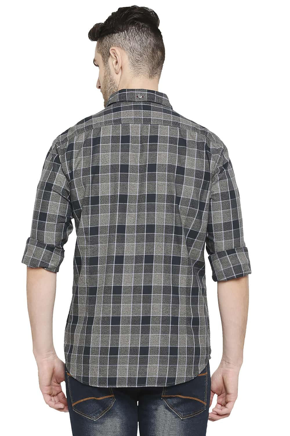 BASICS SLIM FIT CHECKS SHIRT