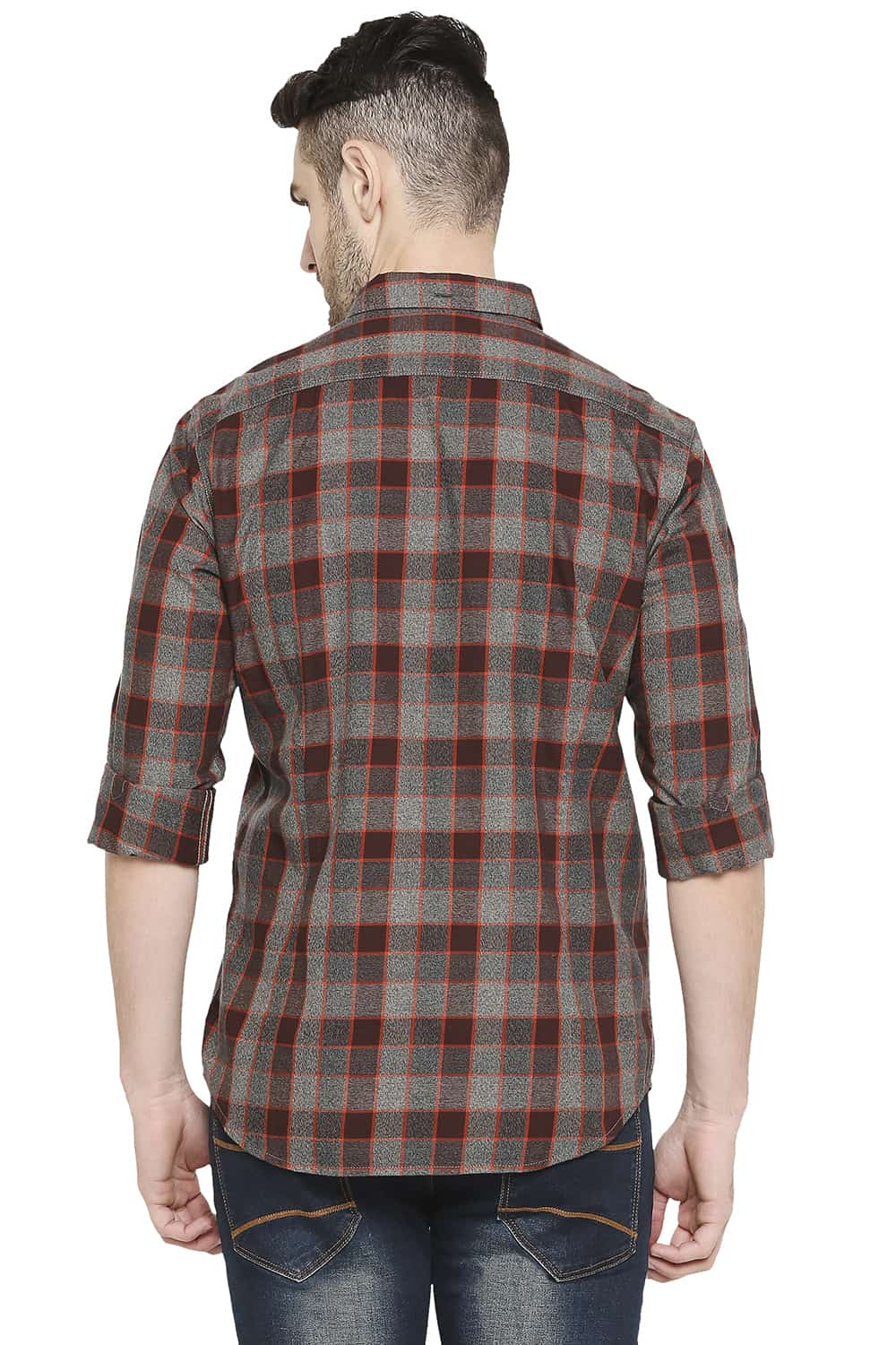 BASICS SLIM FIT CHECKS SHIRT