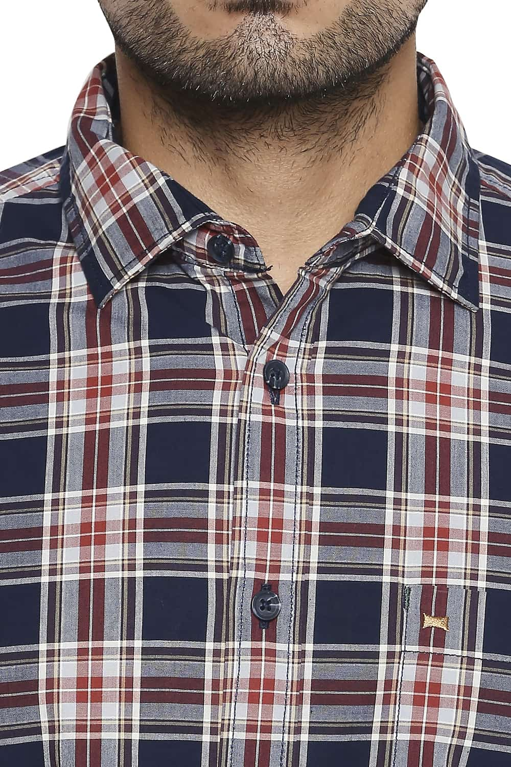 BASICS SLIM FIT CHECKS SHIRT