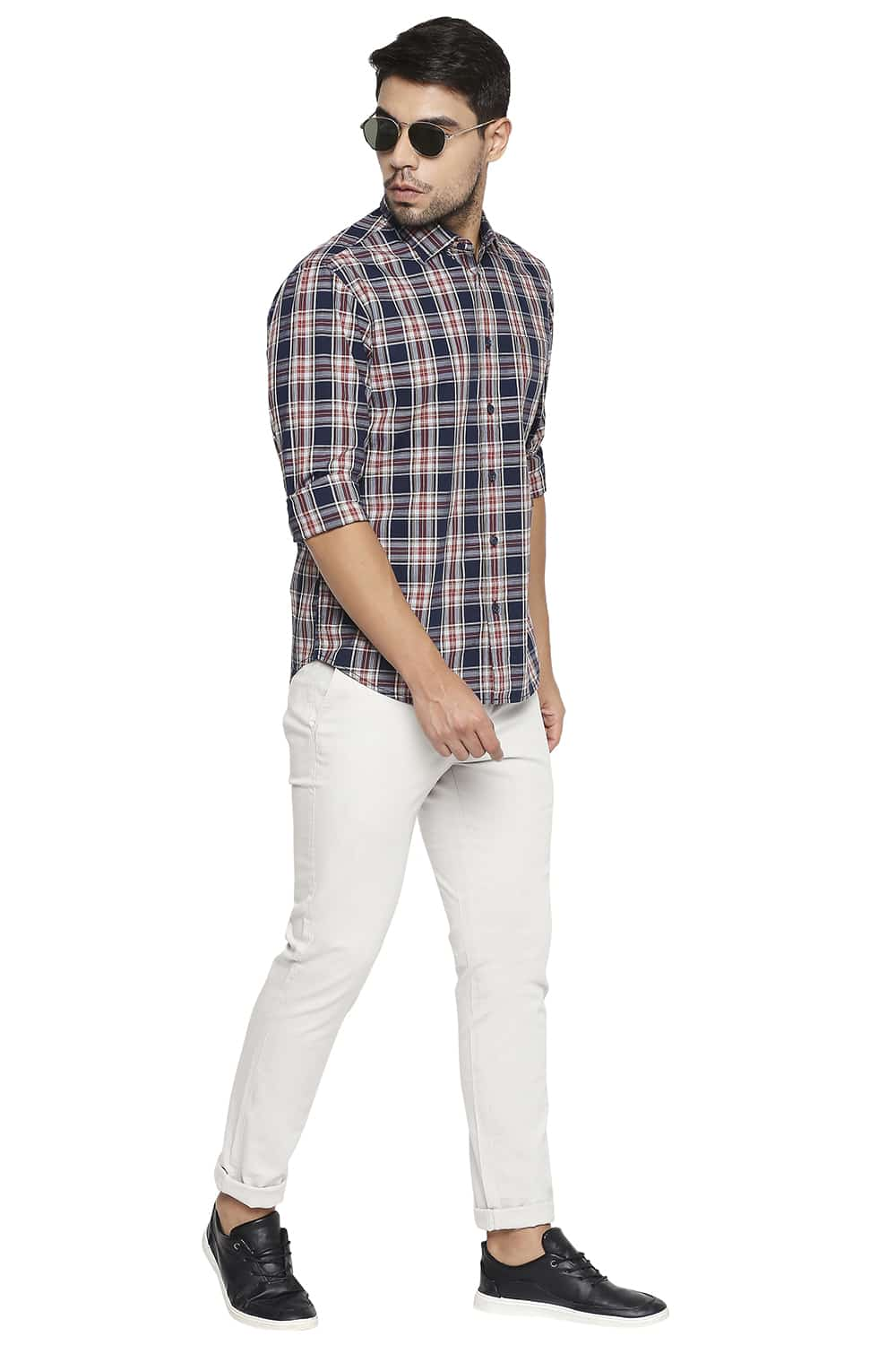 BASICS SLIM FIT CHECKS SHIRT