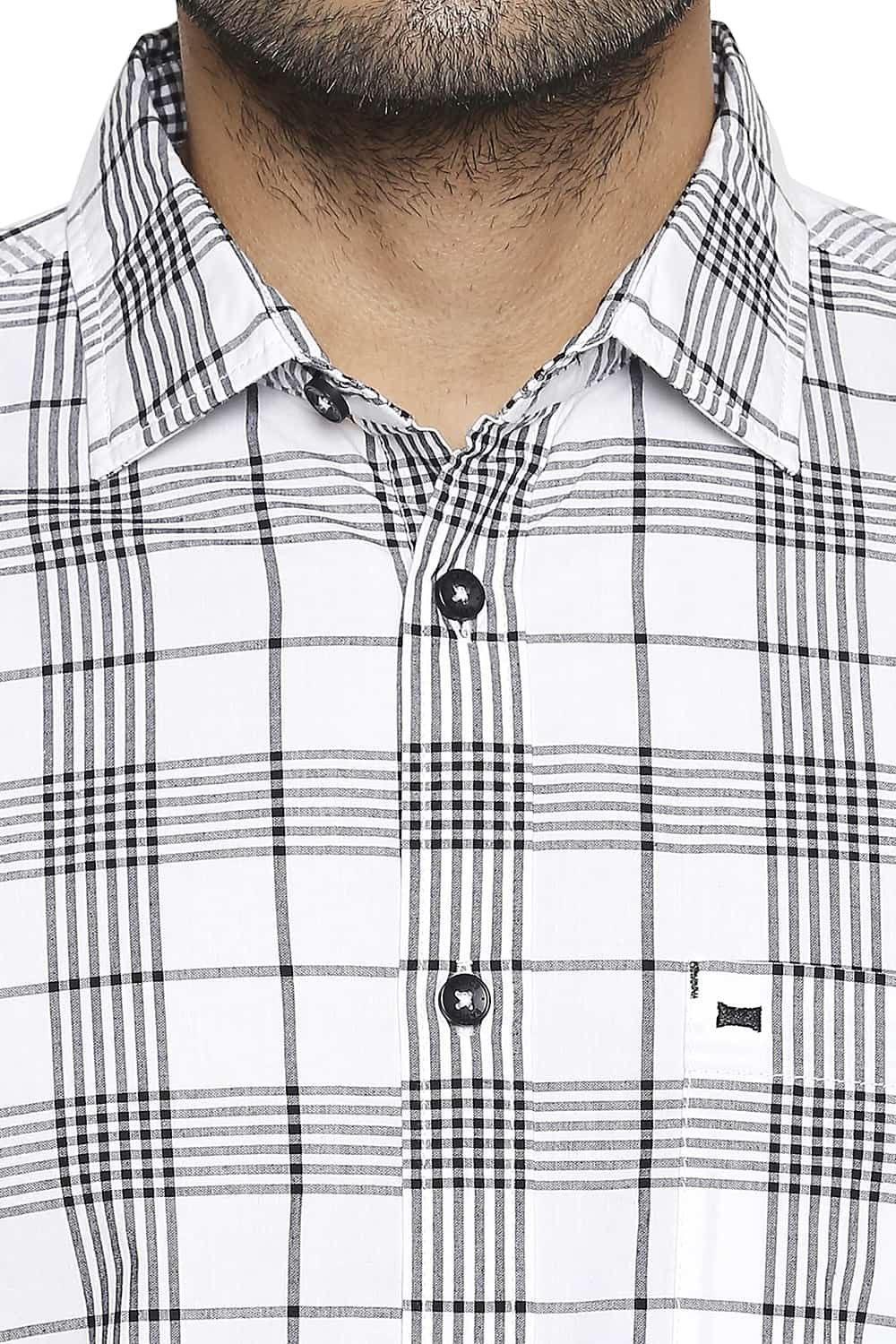 BASICS SLIM FIT CHECKS SHIRT