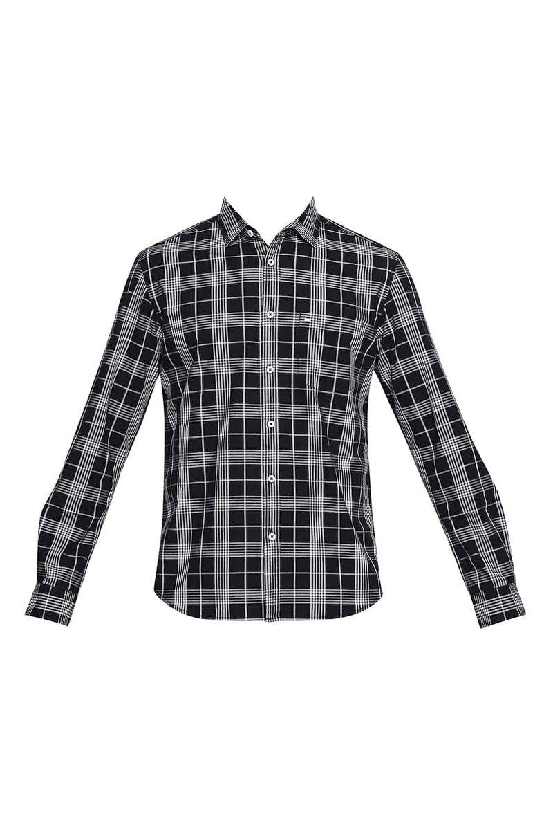 BASICS SLIM FIT CHECKS SHIRT