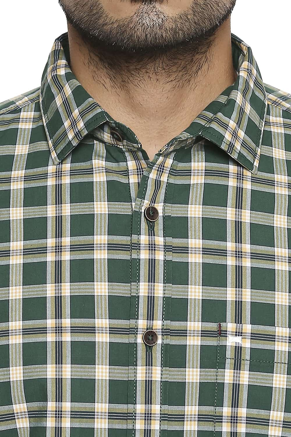 BASICS SLIM FIT CHECKS SHIRT