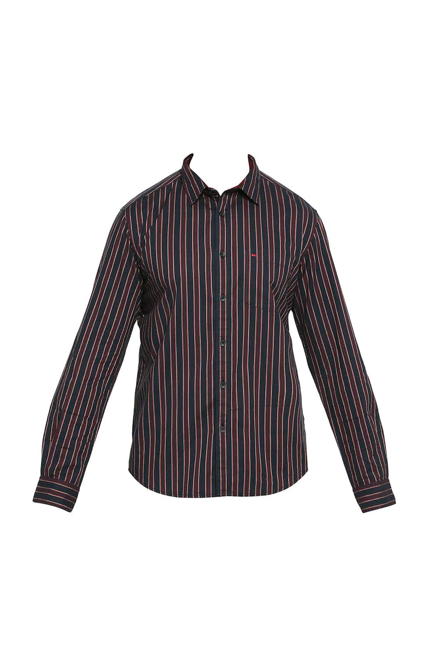 BASICS SLIM FIT MARS RED STRIPE SHIRT