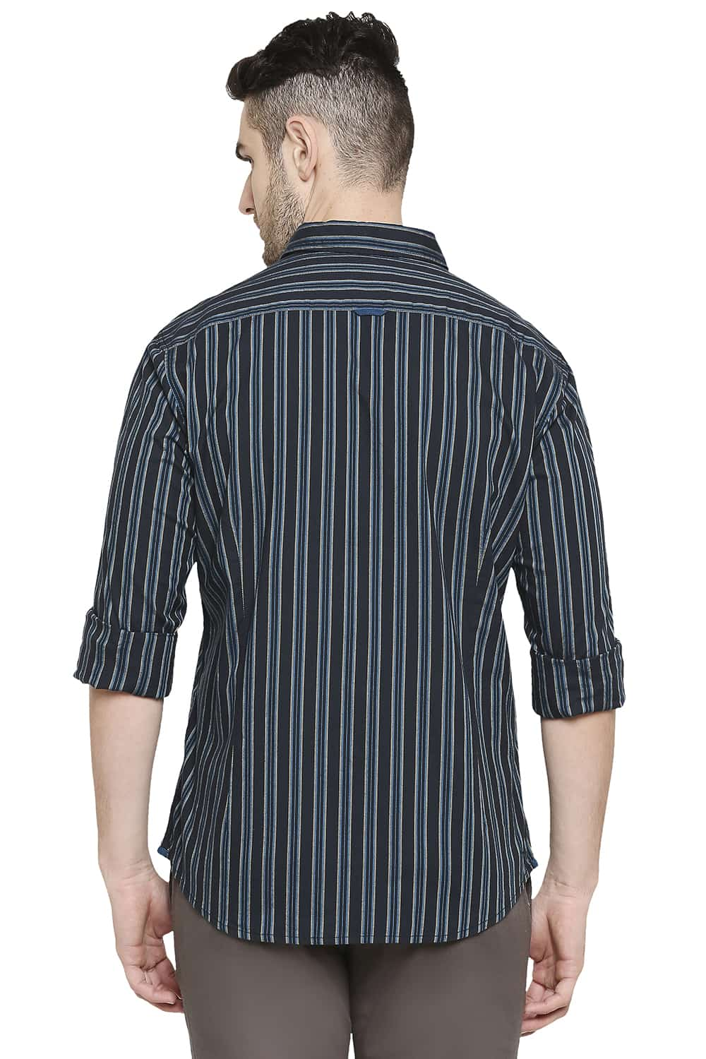 BASICS SLIM FIT STRIPE SHIRT