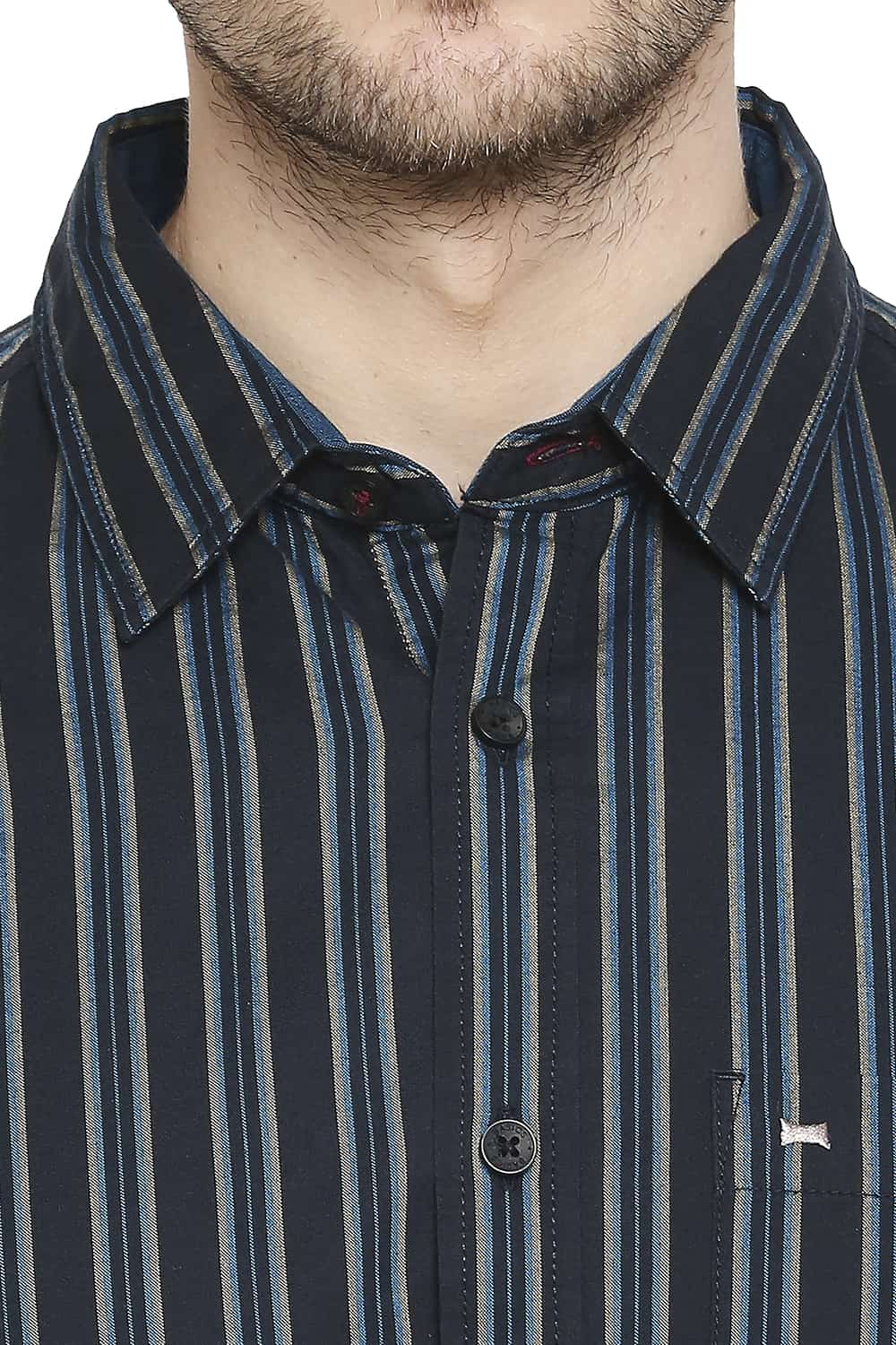 BASICS SLIM FIT STRIPE SHIRT