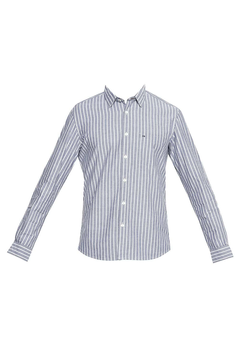 BASICS SLIM FIT STRIPE SHIRT