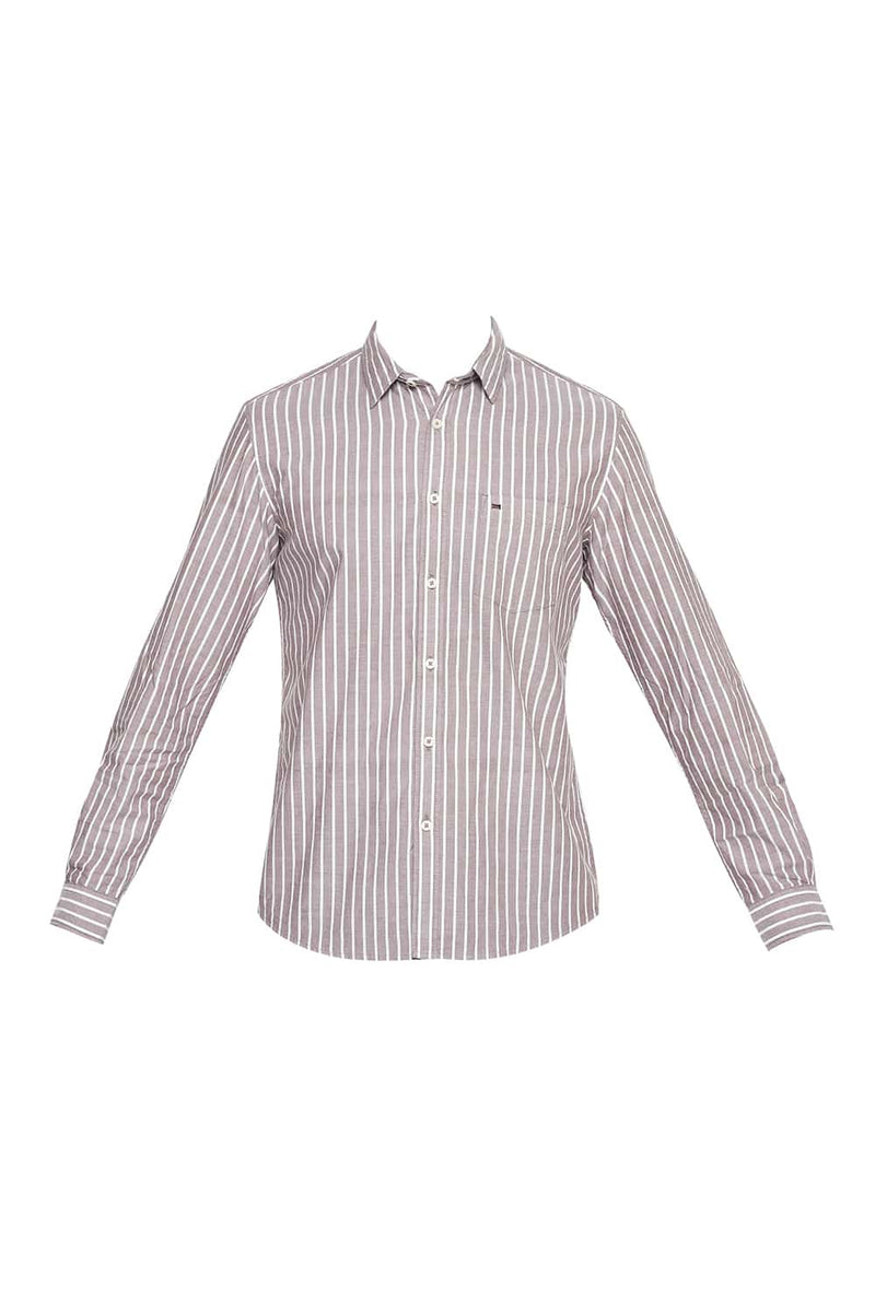 BASICS SLIM FIT STRIPE SHIRT