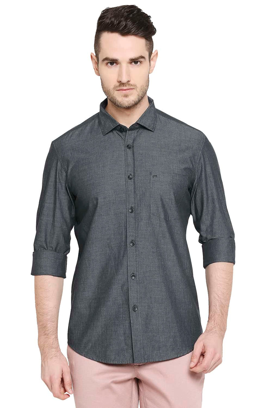BASICS SLIM FIT CASTLEROCK GREY FILA FIL SHIRT