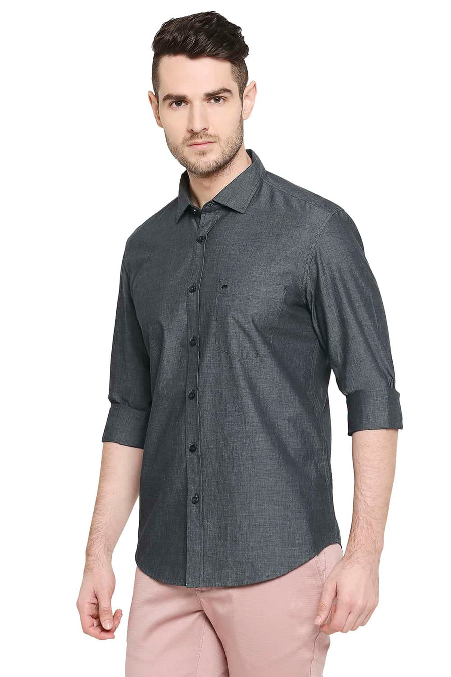 BASICS SLIM FIT CASTLEROCK GREY FILA FIL SHIRT