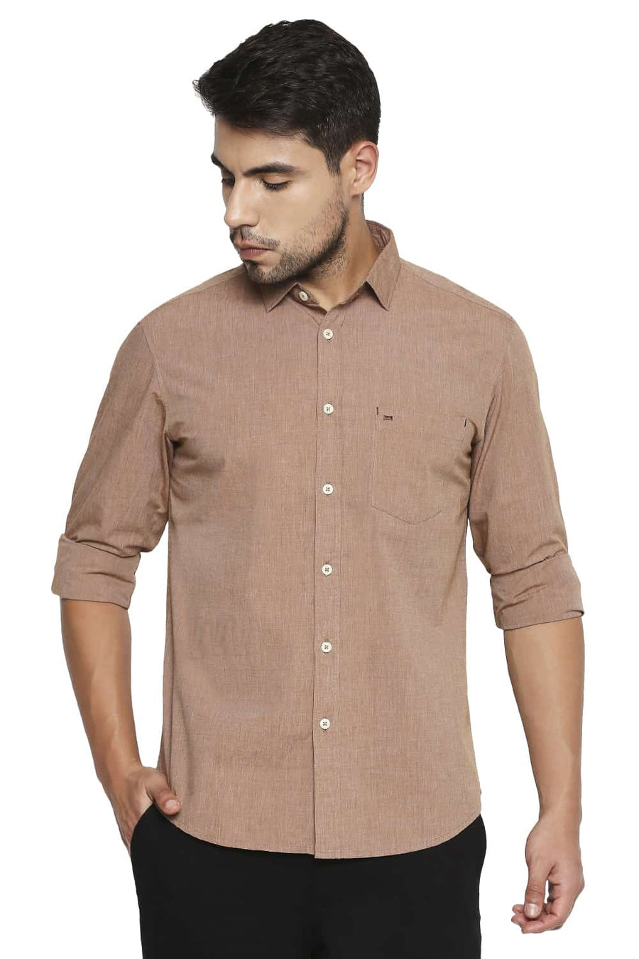 BASICS SLIM FIT BROWN SUGAR FILA FIL SHIRT