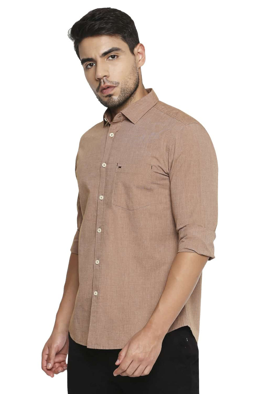 BASICS SLIM FIT BROWN SUGAR FILA FIL SHIRT