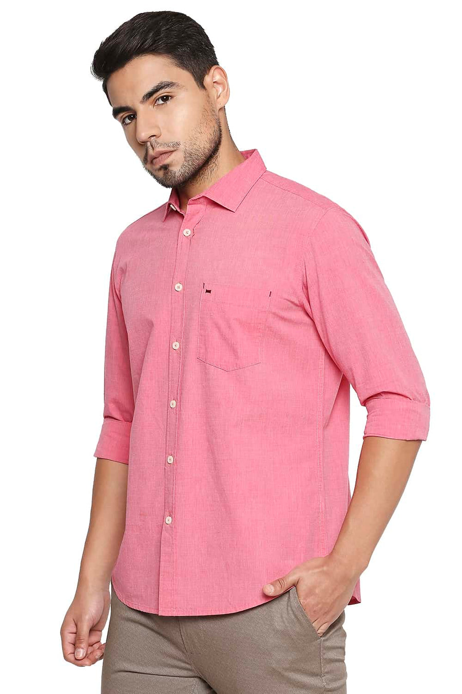 BASICS SLIM FIT HONEYSUCKLE PINK FILA FIL SHIRT