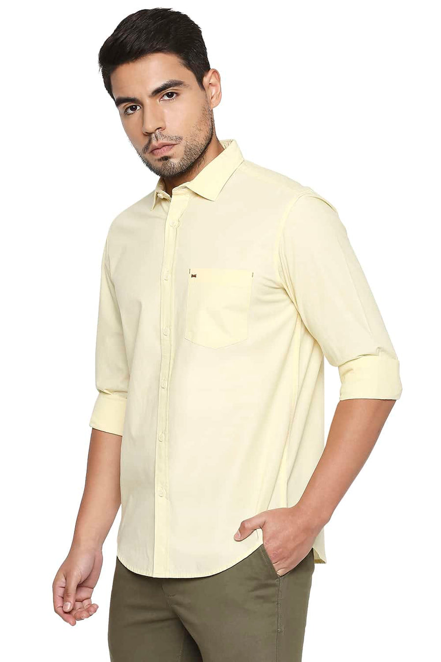 BASICS SLIM FIT SUNLIGHT YELLOW FILA FIL SHIRT