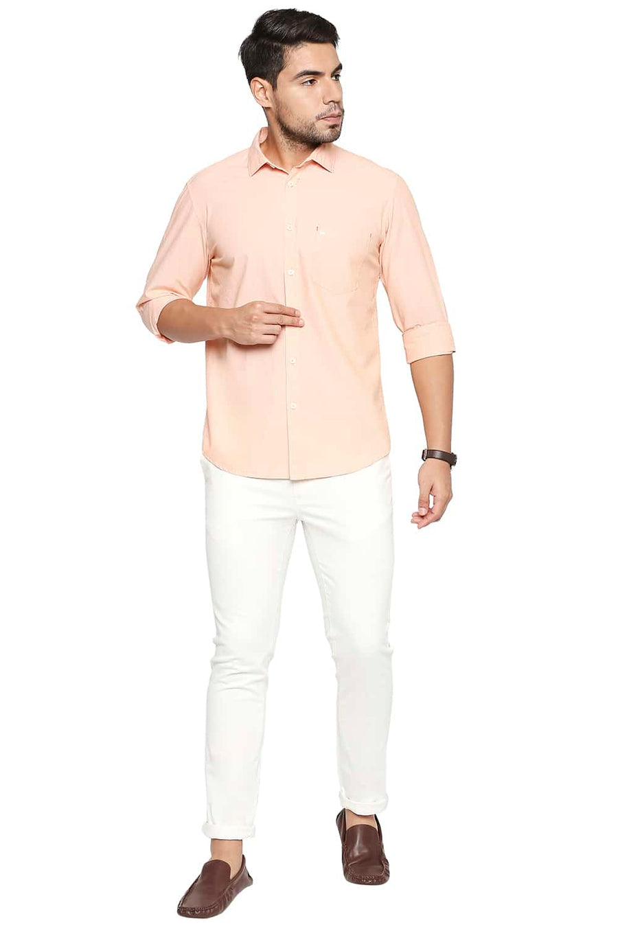 BASICS SLIM FIT ORANGE COBBLER FILA FIL SHIRT