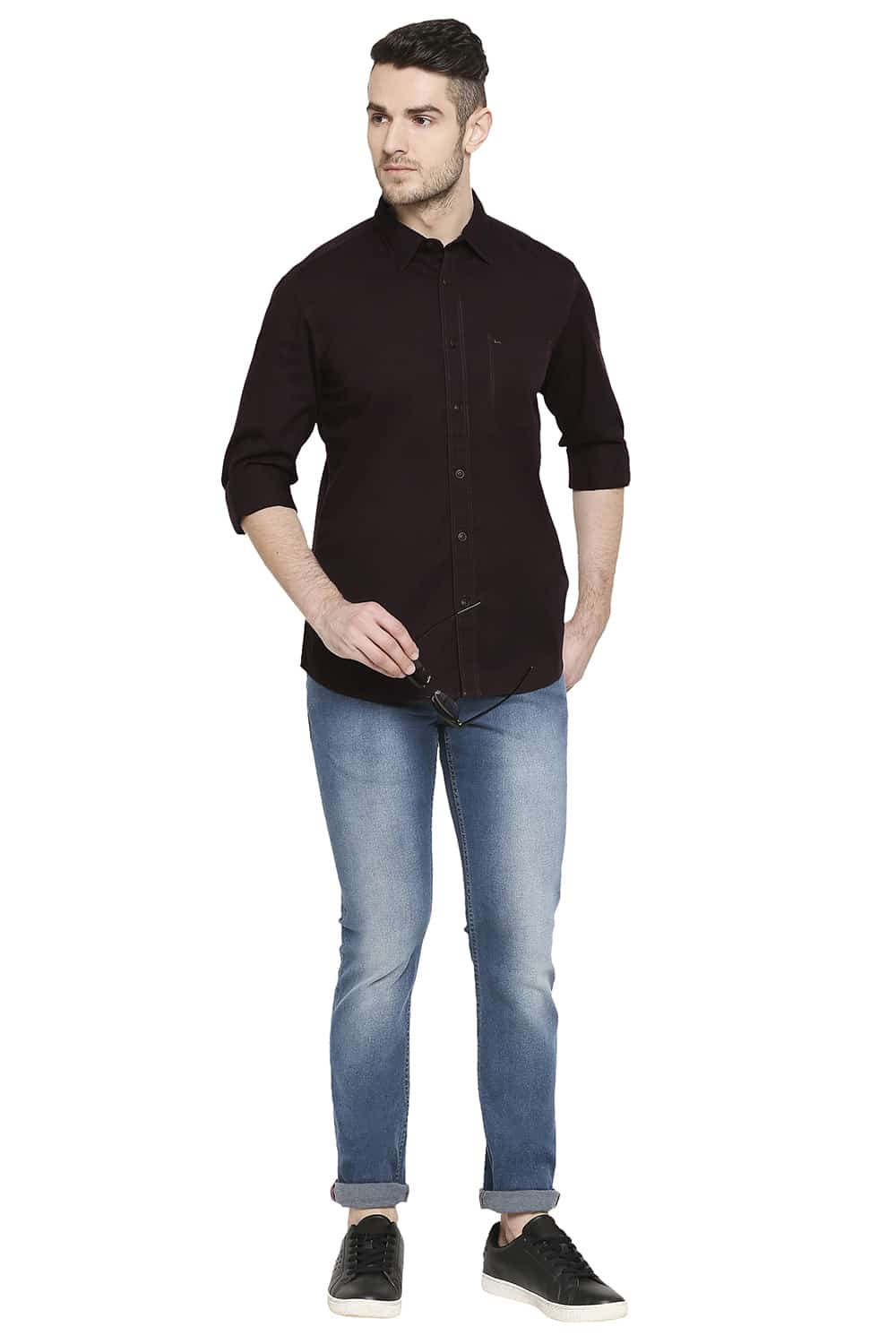 BASICS SLIM FIT TWILL SHIRT