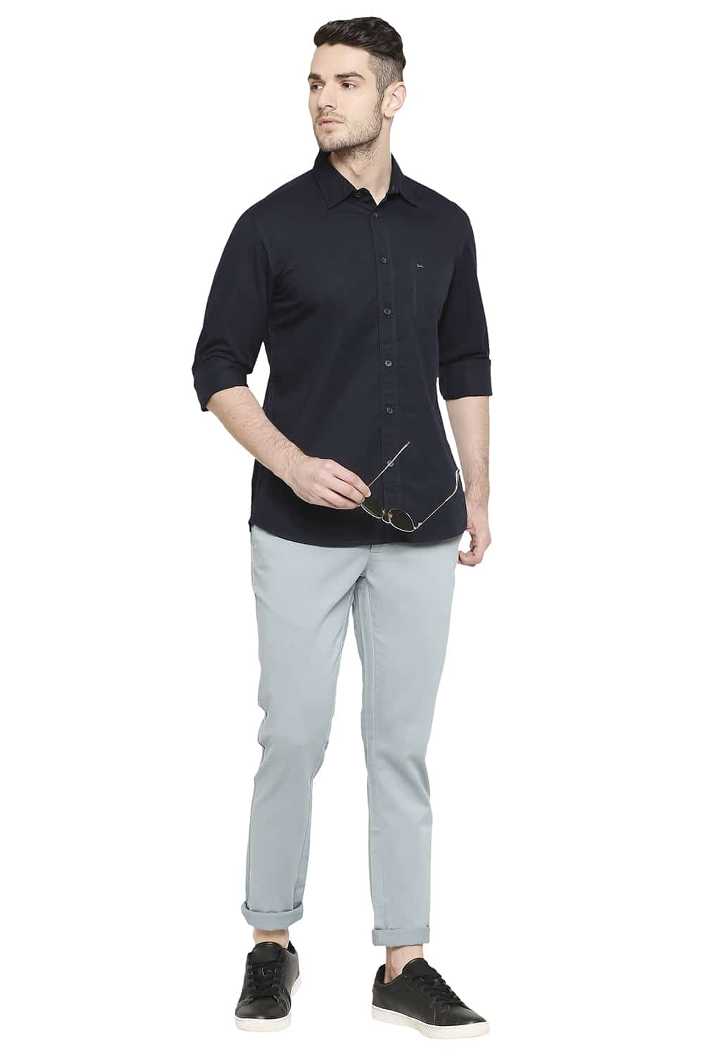 BASICS SLIM FIT TWILL SHIRT