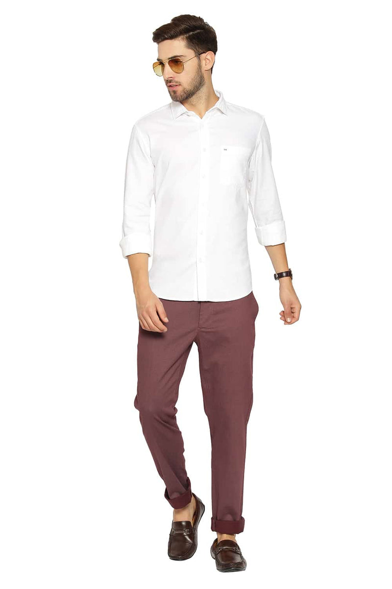 BASICS SLIM FIT DOBBY SHIRT