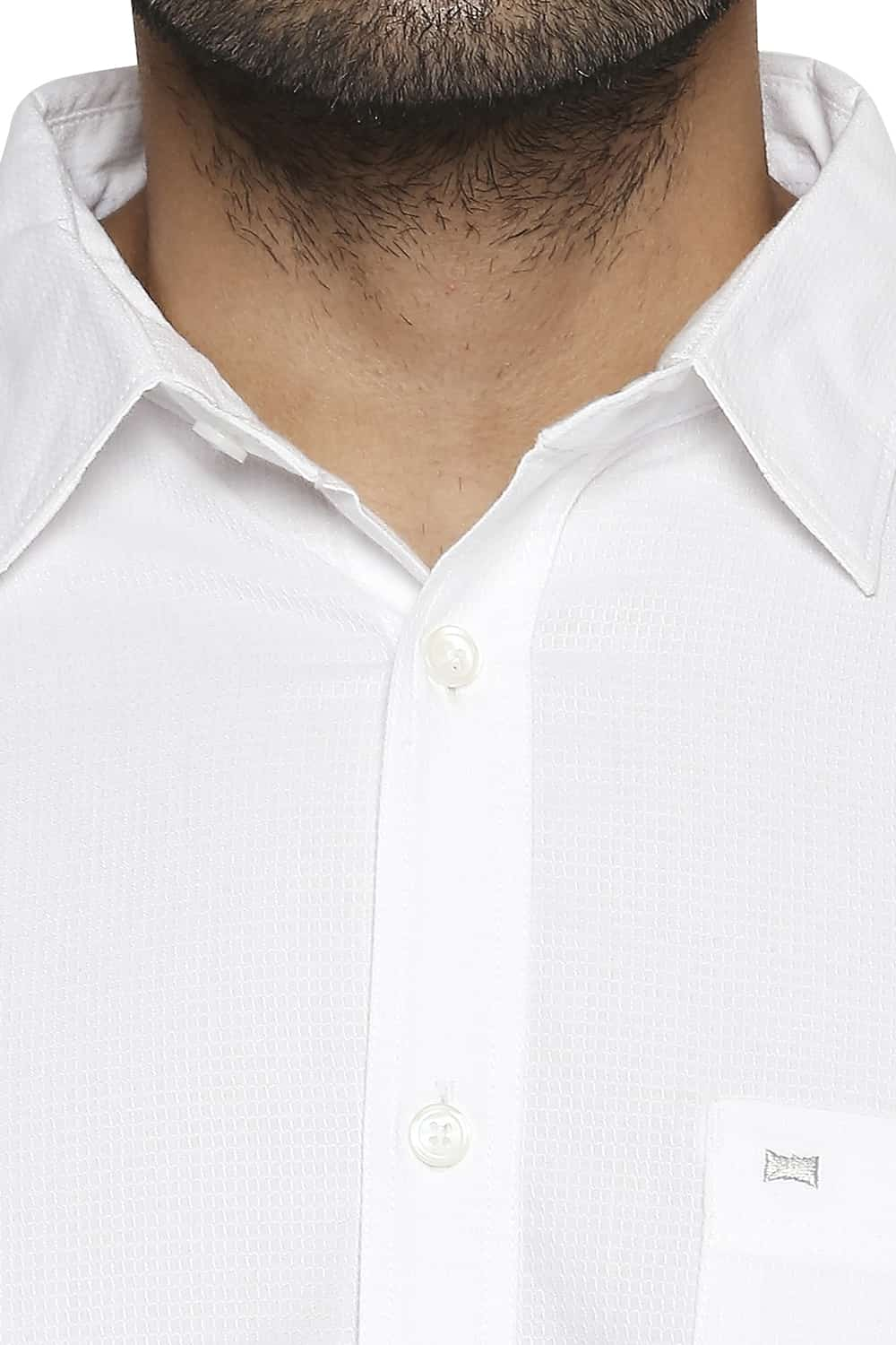 BASICS SLIM FIT DOBBY SHIRT