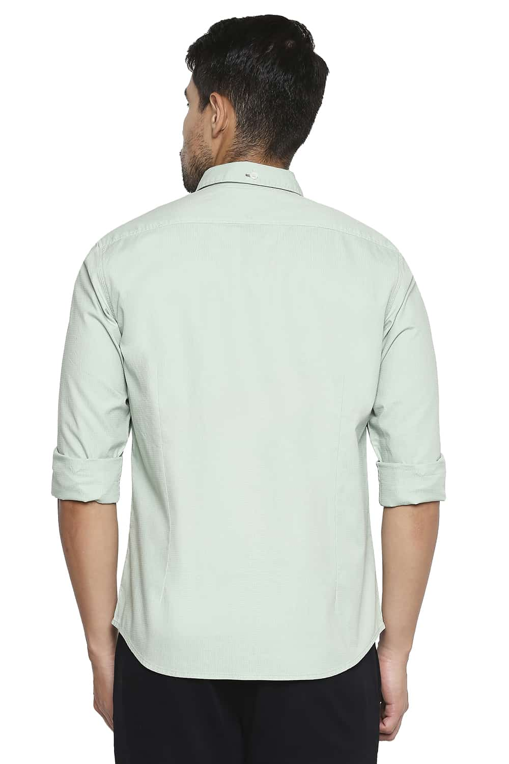 BASICS SLIM FIT DOBBY SHIRT