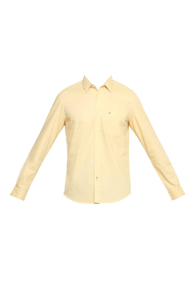 BASICS SLIM FIT DOBBY SHIRT