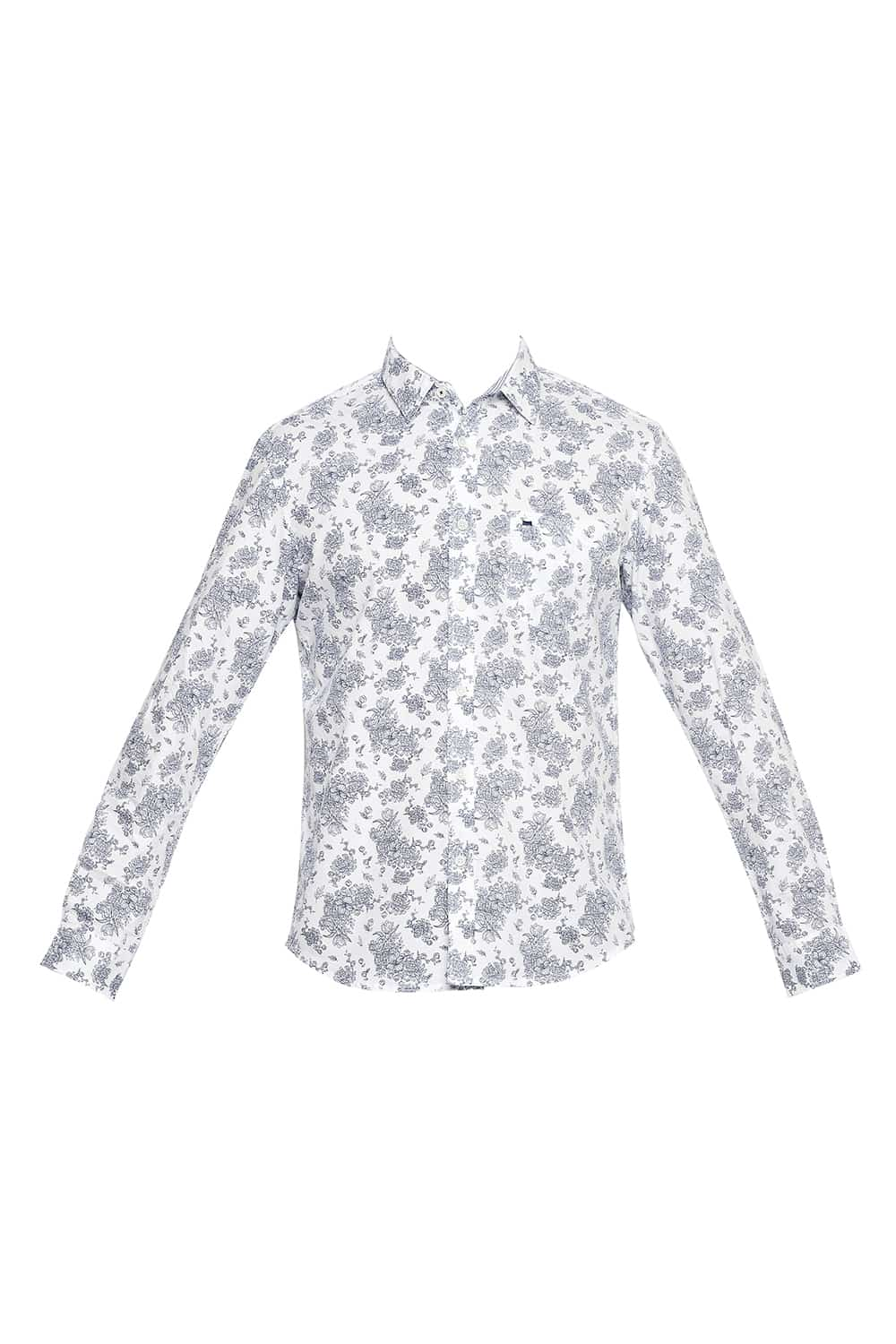 BASICS SLIM FIT PRINTED SHIRT