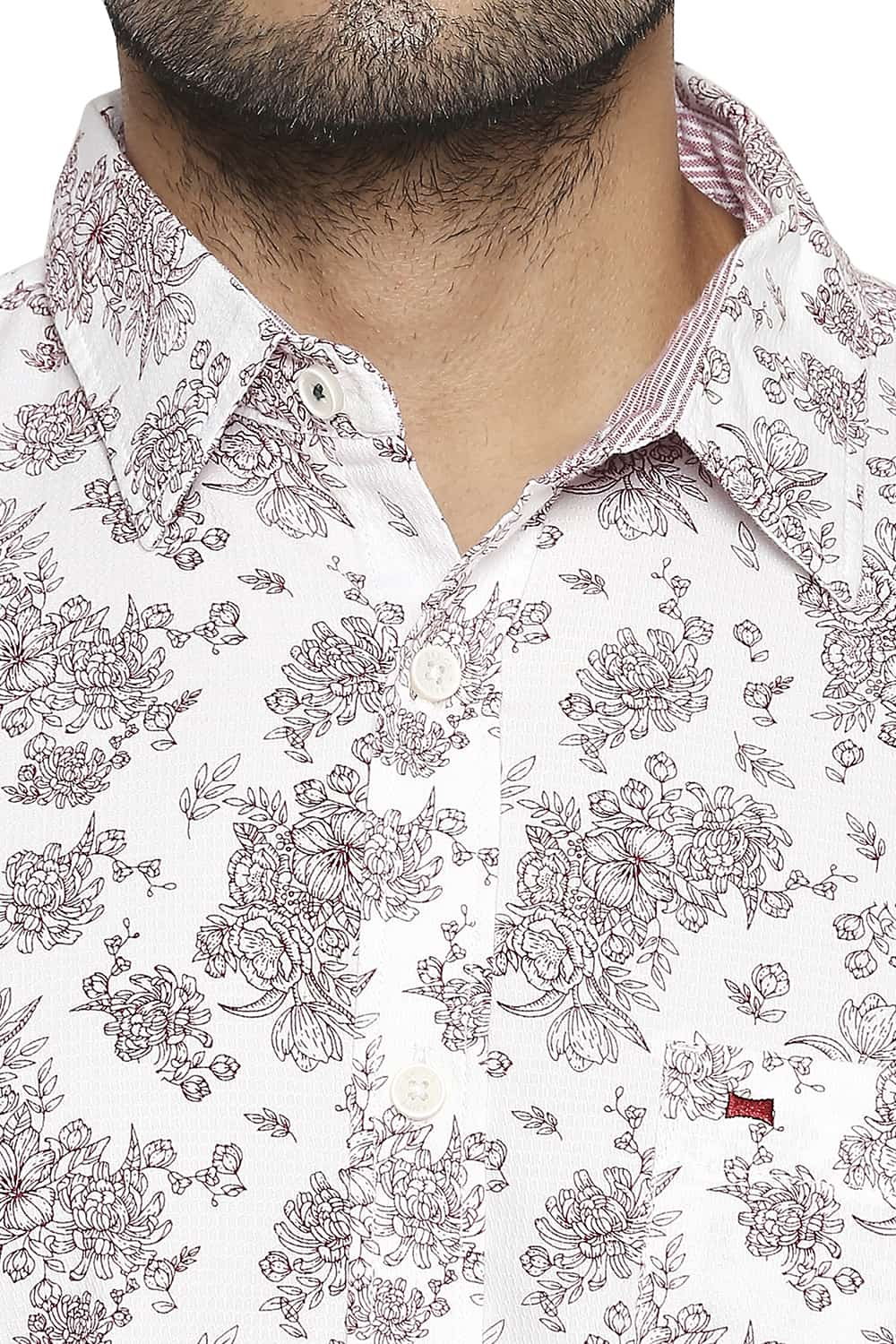 BASICS SLIM FIT PRINTED SHIRT