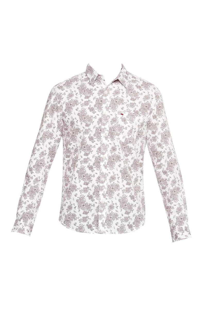 BASICS SLIM FIT PRINTED SHIRT