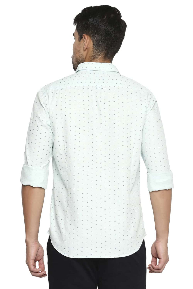 BASICS SLIM FIT PRINTED SHIRT