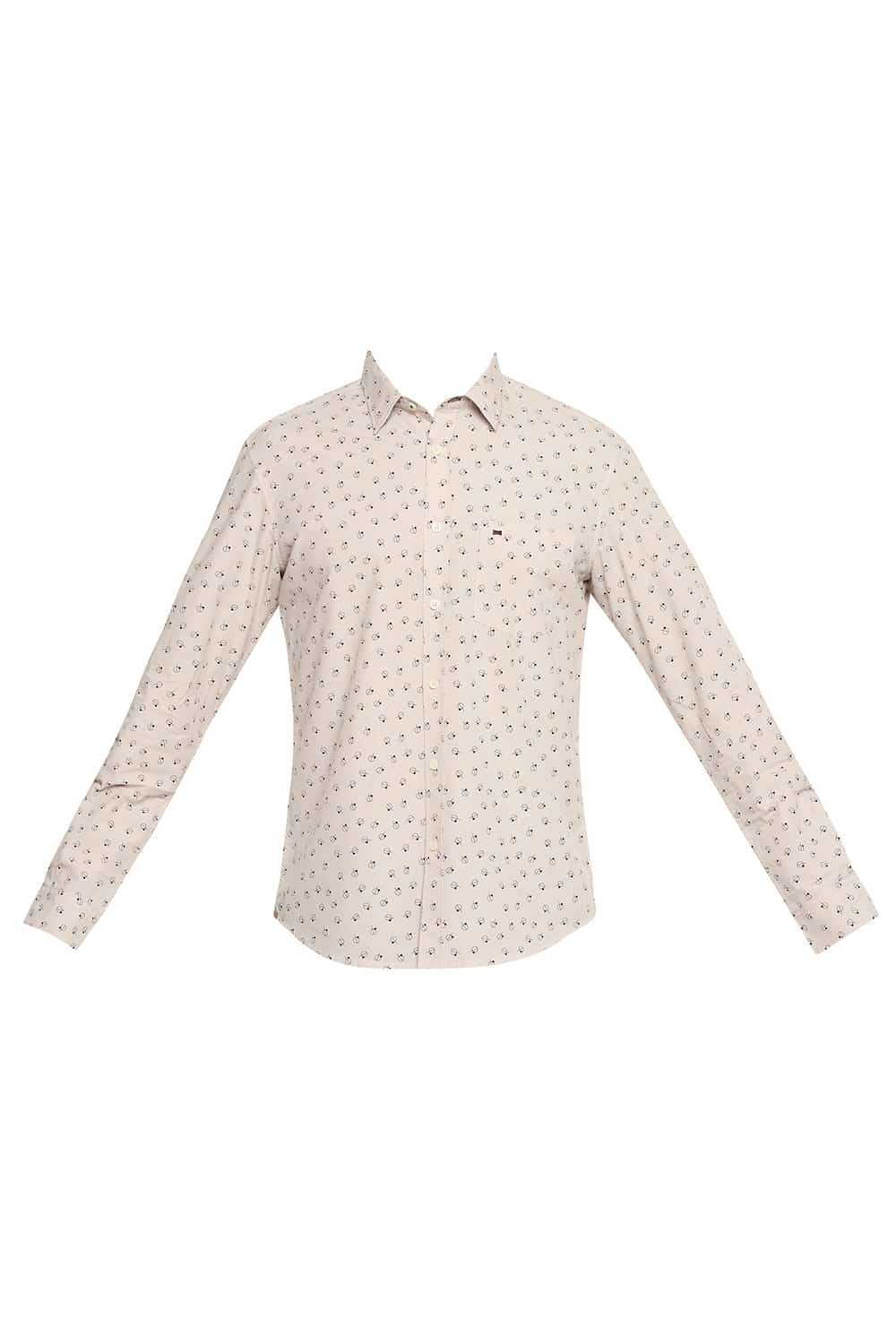 BASICS SLIM FIT PRINTED SHIRT