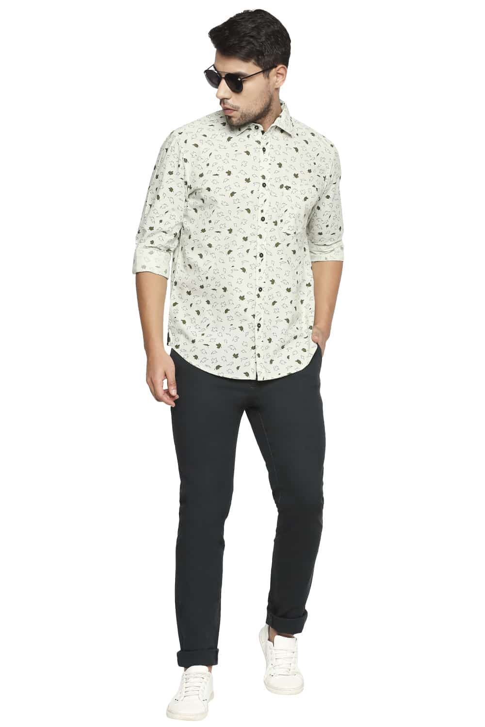 BASICS SLIM FIT PRINTED SHIRT