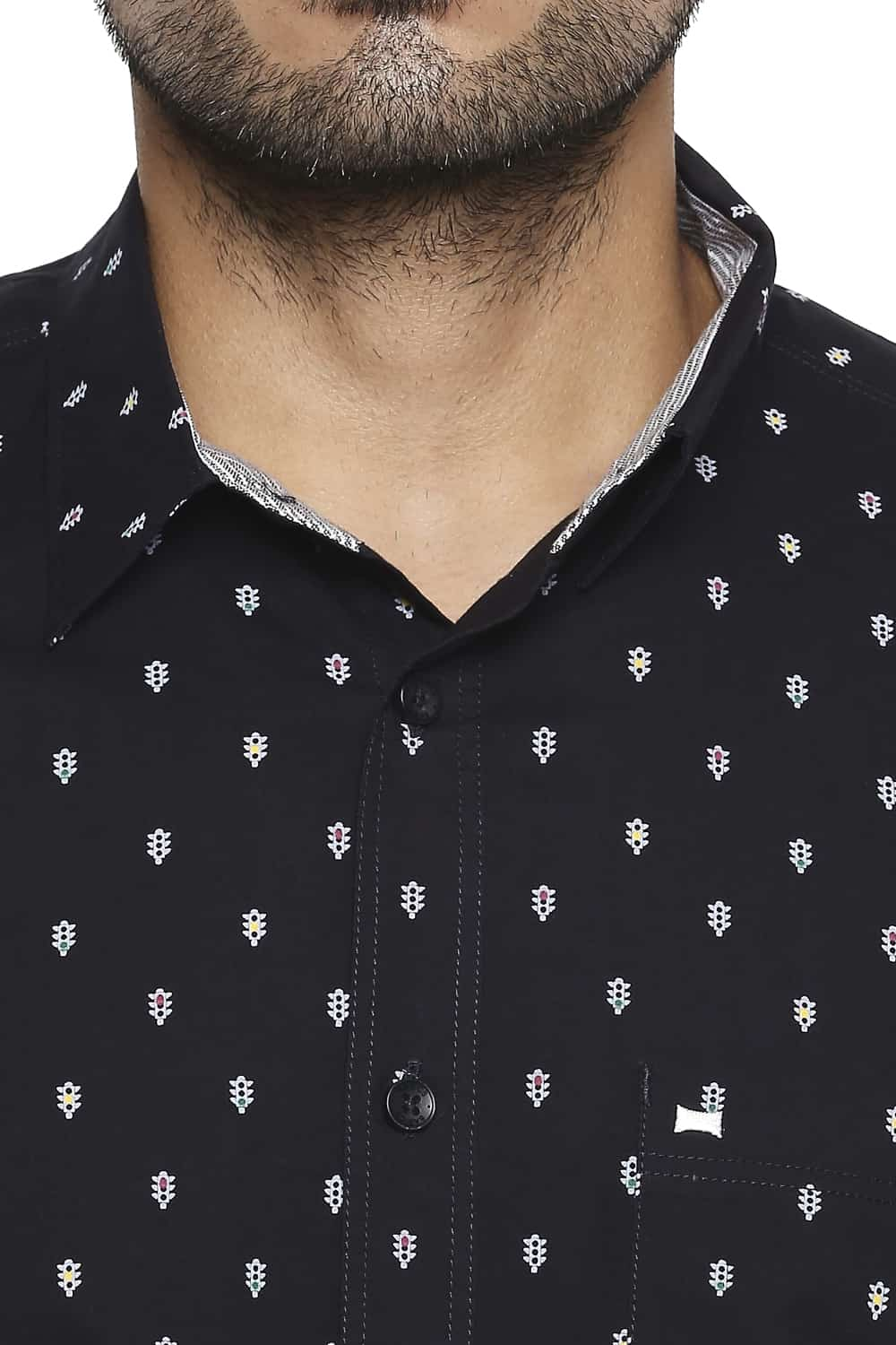 BASICS SLIM FIT PRINTED SHIRT