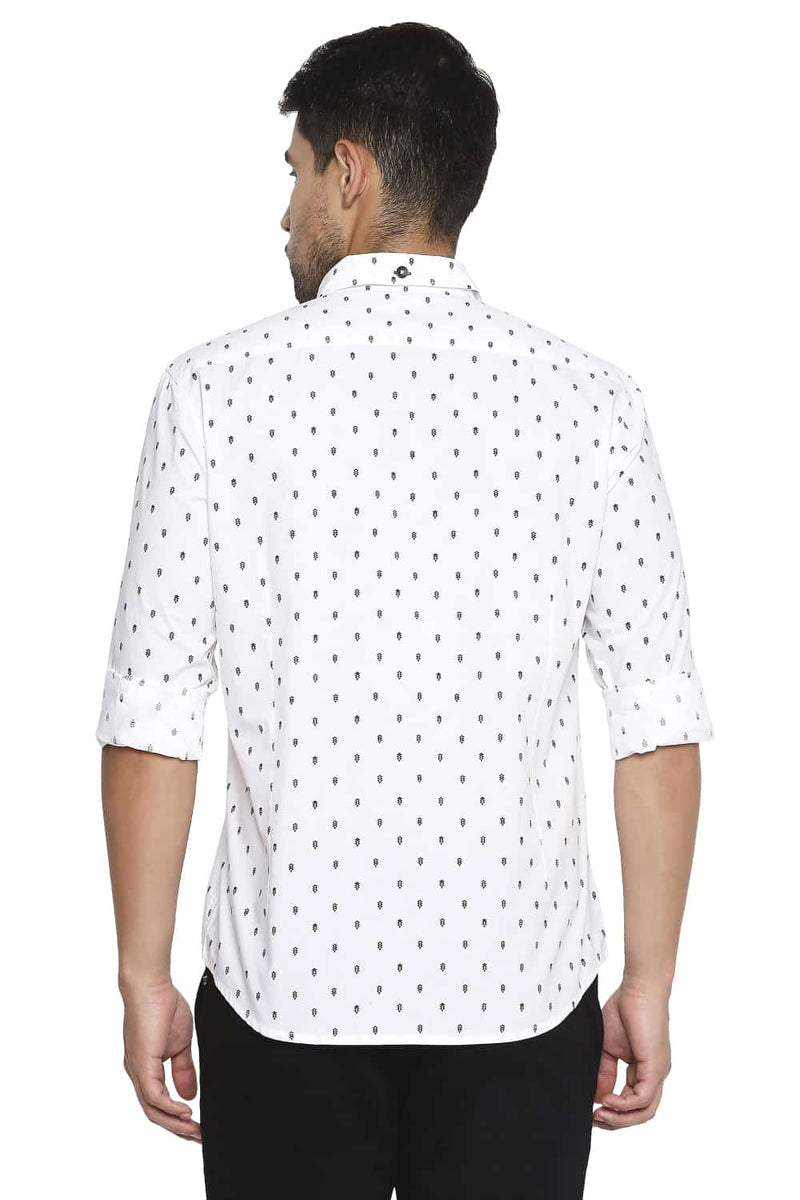 BASICS SLIM FIT PRINTED SHIRT